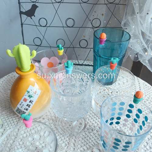 Dahareun Kelas Silicone Anggur Botol Stopper disegel Cover